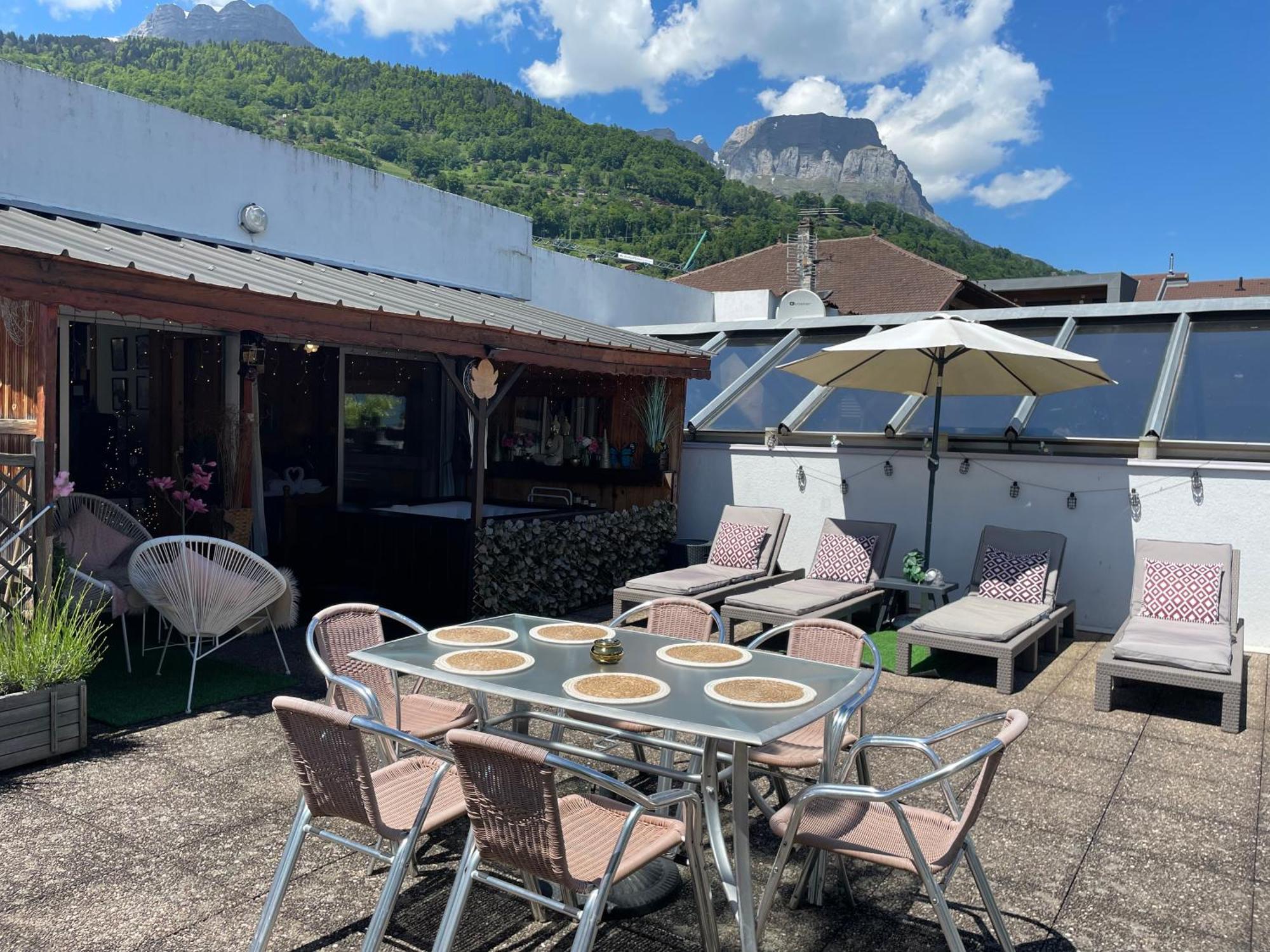 Rooftop 1 - Jacuzzi Prive Au Pied Du Monte-Blanco Sallanches Eksteriør billede